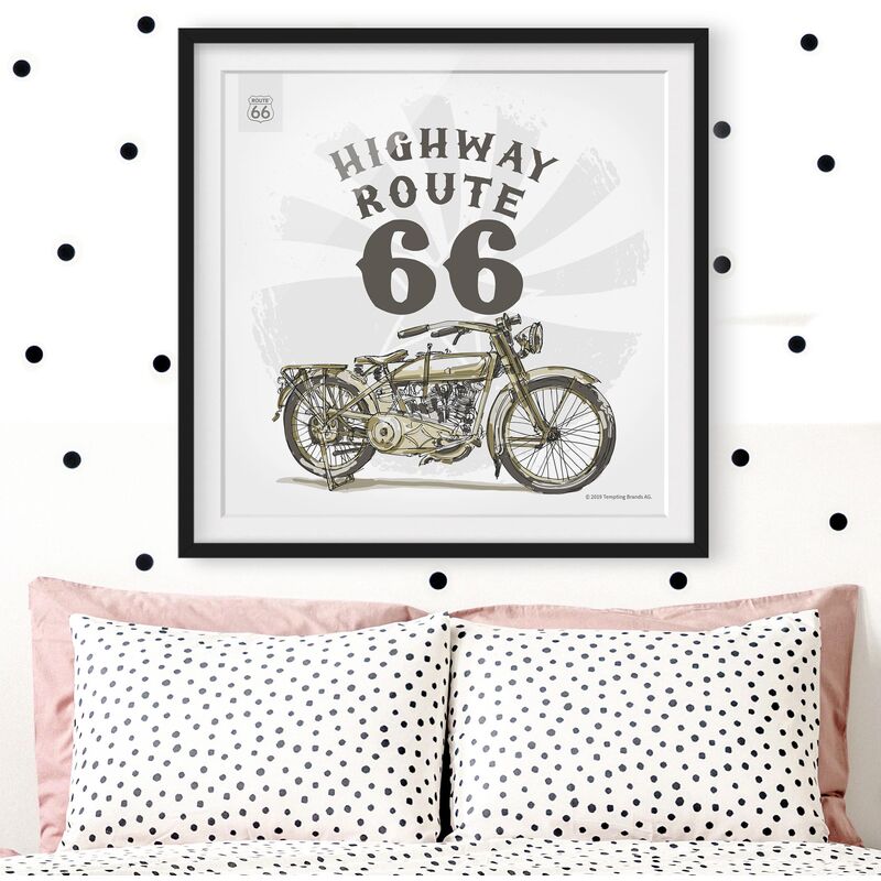 Póster enmarcado - Route 66 - Moto Highway Strada Dimensión LxA: 20cm x 20cm, Marco: Negro
Póster enmarcado - Route 66 - Moto Highway Strada Dimensión LxA: 20cm x 20cm, Marco: Negro