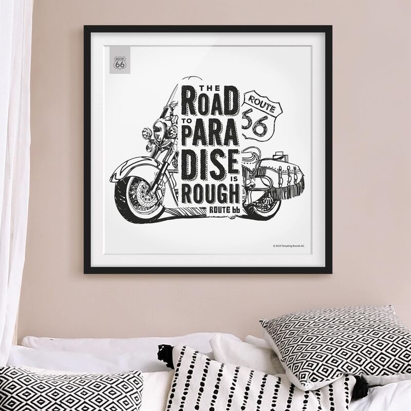 Póster enmarcado - Route 66 - Moto Paradise Dimensión LxA: 20cm x 20cm, Marco: Negro
Póster enmarcado - Route 66 - Moto Paradise Dimensión LxA: 20cm x 20cm, Marco: Negro