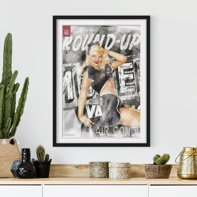Póster enmarcado - Route 66 - Pin-up Motel Dimensión LxA: 100cm x 70cm, Marco: Negro
Póster enmarcado - Route 66 - Pin-up Motel Dimensión LxA: 100cm x 70cm, Marco: Negro