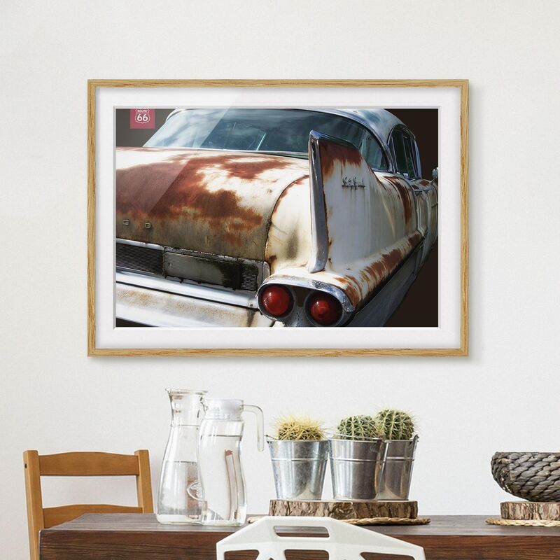 Póster enmarcado - Route 66 - Rusty Vintage Car Dimensión LxA: 18cm x 24cm, Marco: Roble
Póster enmarcado - Route 66 - Rusty Vintage Car Dimensión LxA: 18cm x 24cm, Marco: Roble