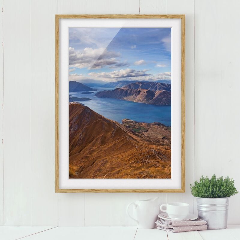 Póster enmarcado - Roys Peak In New Zealand Dimensión LxA: 70cm x 50cm, Marco: Roble
Póster enmarcado - Roys Peak In New Zealand Dimensión LxA: 70cm x 50cm, Marco: Roble