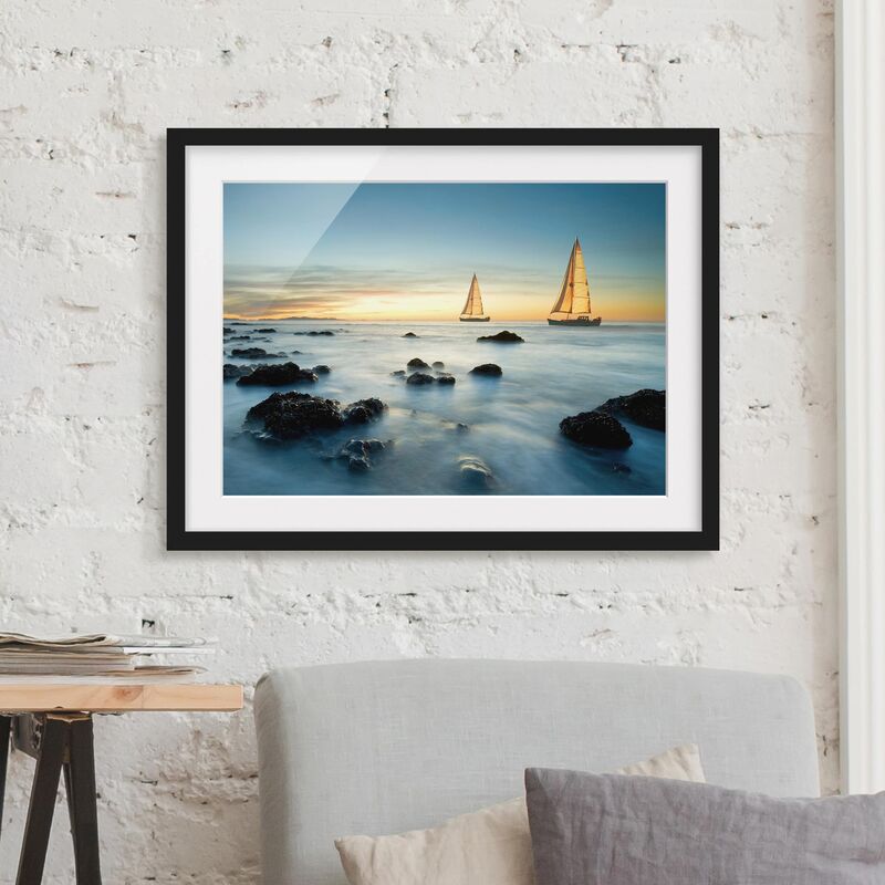 Póster enmarcado - Sailboats In The Ocean Dimensión LxA: 18cm x 24cm, Marco: Negro
Póster enmarcado - Sailboats In The Ocean Dimensión LxA: 18cm x 24cm, Marco: Negro