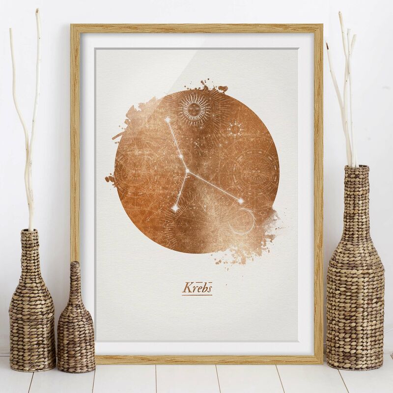 Póster enmarcado - Segno zodiacale Cancro oro Dimensión LxA: 55cm x 40cm, Marco: Roble
Póster enmarcado - Segno zodiacale Cancro oro Dimensión LxA: 55cm x 40cm, Marco: Roble
