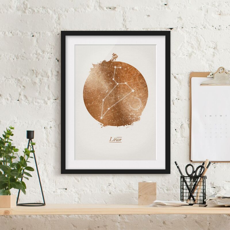 Póster enmarcado - Segno zodiacale Leone d'oro Dimensión LxA: 24cm x 18cm, Marco: Negro
Póster enmarcado - Segno zodiacale Leone d'oro Dimensión LxA: 24cm x 18cm, Marco: Negro