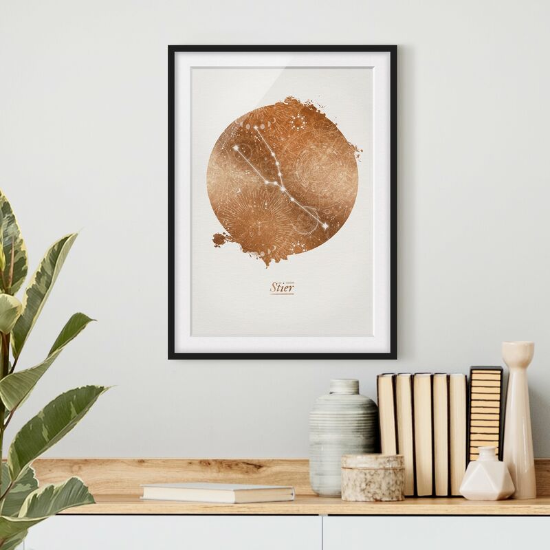 Póster enmarcado - Segno zodiacale Toro oro Dimensión LxA: 55cm x 40cm, Marco: Negro
Póster enmarcado - Segno zodiacale Toro oro Dimensión LxA: 55cm x 40cm, Marco: Negro