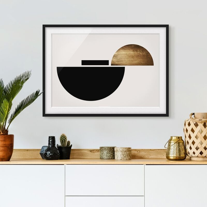 Póster enmarcado - Semicerchio geometrico I Dimensión LxA: 50cm x 70cm, Marco: Negro
Póster enmarcado - Semicerchio geometrico I Dimensión LxA: 50cm x 70cm, Marco: Negro