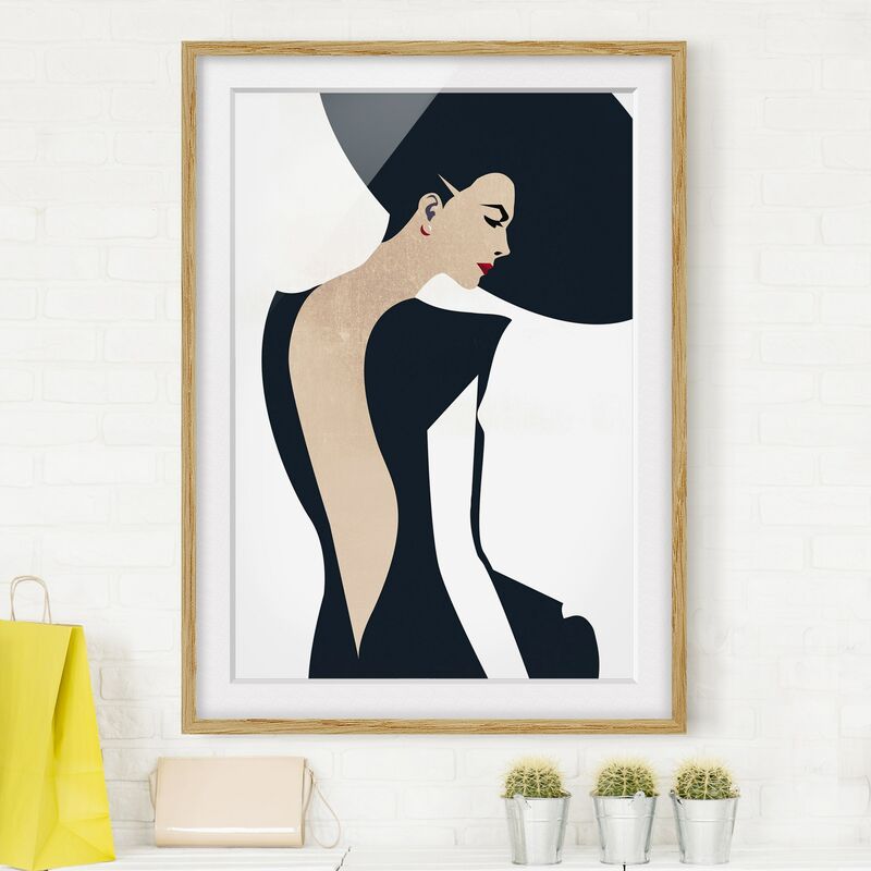 Póster enmarcado - Signora con cappellino in blu scuro Dimensión LxA: 55cm x 40cm, Marco: Roble
Póster enmarcado - Signora con cappellino in blu scuro Dimensión LxA: 55cm x 40cm, Marco: Roble