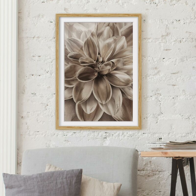 Póster enmarcado - Sogno di dalie in bronzo Dimensión LxA: 70cm x 50cm, Marco: Roble
Póster enmarcado - Sogno di dalie in bronzo Dimensión LxA: 70cm x 50cm, Marco: Roble