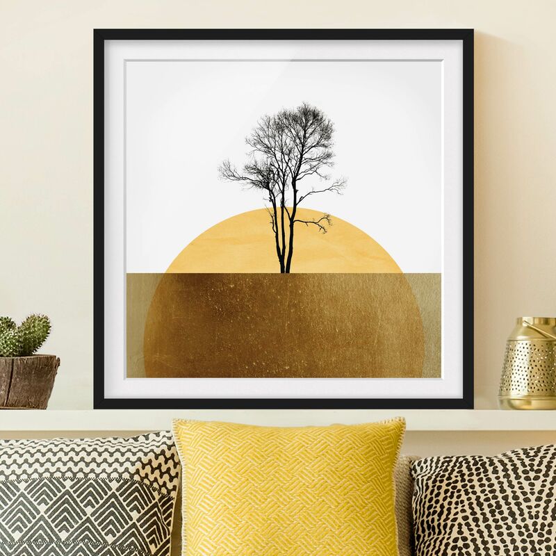 Póster enmarcado - Sole dorato con albero Dimensión LxA: 70cm x 70cm, Marco: Negro
Póster enmarcado - Sole dorato con albero Dimensión LxA: 70cm x 70cm, Marco: Negro