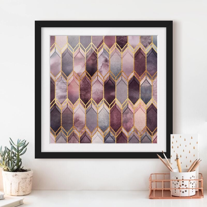 Póster enmarcado - Stained Glass geometrica in oro rosa Dimensión LxA: 30cm x 30cm, Marco: Negro
Póster enmarcado - Stained Glass geometrica in oro rosa Dimensión LxA: 30cm x 30cm, Marco: Negro