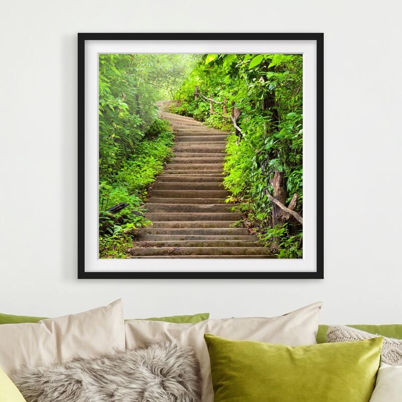 Póster enmarcado - Stair Climb In The Woods Dimensión LxA: 70cm x 70cm, Marco: Negro
Póster enmarcado - Stair Climb In The Woods Dimensión LxA: 70cm x 70cm, Marco: Negro