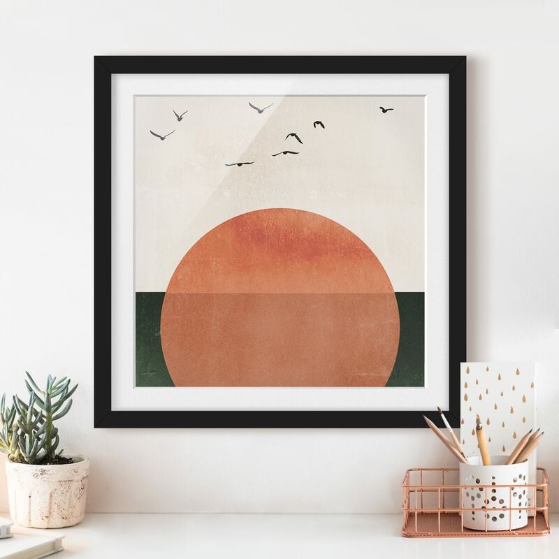 Póster enmarcado - Stormo di uccelli allo spuntar del sole Dimensión LxA: 30cm x 30cm, Marco: Negro
Póster enmarcado - Stormo di uccelli allo spuntar del sole Dimensión LxA: 30cm x 30cm, Marco: Negro