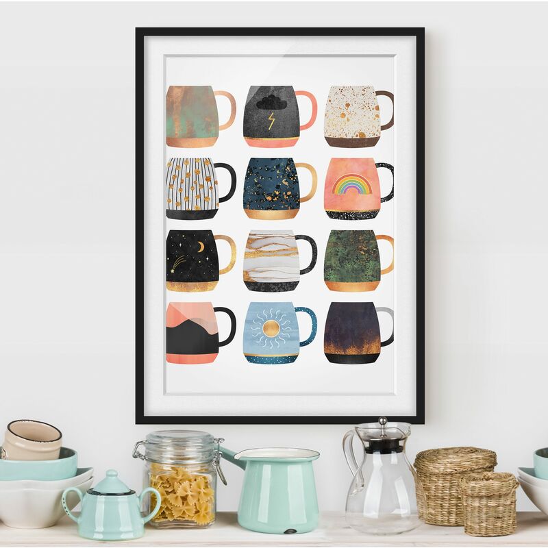 Póster enmarcado - Tazza preferita con oro Dimensión LxA: 100cm x 70cm, Marco: Negro
Póster enmarcado - Tazza preferita con oro Dimensión LxA: 100cm x 70cm, Marco: Negro