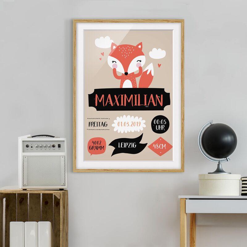 Póster enmarcado - The Cheeky Fox - Custom Text Dimensión LxA: 24cm x 18cm, Marco: Roble
Póster enmarcado - The Cheeky Fox - Custom Text Dimensión LxA: 24cm x 18cm, Marco: Roble
