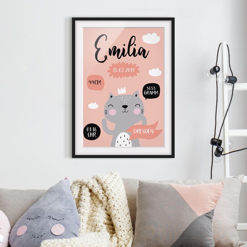 Póster enmarcado - The Happy Kitty - Custom Text Dimensión LxA: 24cm x 18cm, Marco: Negro
Póster enmarcado - The Happy Kitty - Custom Text Dimensión LxA: 24cm x 18cm, Marco: Negro