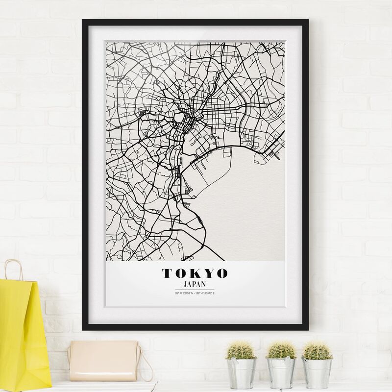 Póster enmarcado - Tokyo City Map - Classic Dimensión LxA: 70cm x 50cm, Marco: Negro
Póster enmarcado - Tokyo City Map - Classic Dimensión LxA: 70cm x 50cm, Marco: Negro