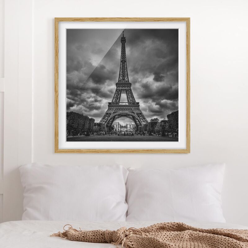 Póster enmarcado - Torre Eiffel Davanti Nubi In Bianco e nero Dimensión LxA: 20cm x 20cm, Marco: Roble
Póster enmarcado - Torre Eiffel Davanti Nubi In Bianco e nero Dimensión LxA: 20cm x 20cm, Marco: Roble