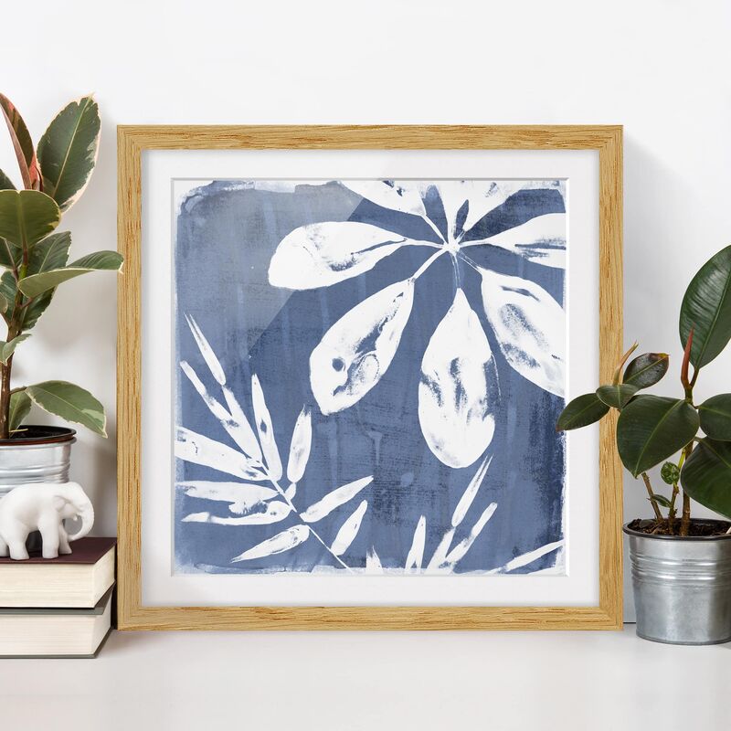 Póster enmarcado - Tropical Leaves Indigo I Dimensión LxA: 50cm x 50cm, Marco: Roble
Póster enmarcado - Tropical Leaves Indigo I Dimensión LxA: 50cm x 50cm, Marco: Roble