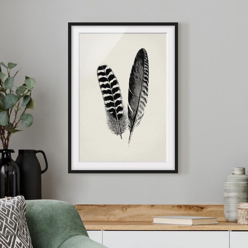 Póster enmarcado - Two Feathers - Drawing Dimensión LxA: 24cm x 18cm, Marco: Negro
Póster enmarcado - Two Feathers - Drawing Dimensión LxA: 24cm x 18cm, Marco: Negro