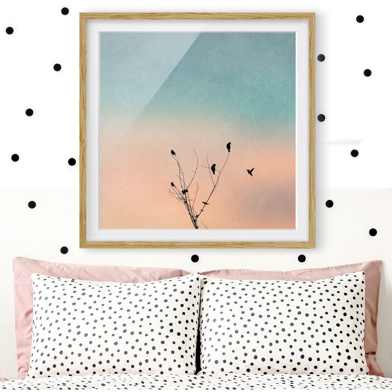 Póster enmarcado - Uccelli davanti al sole rosa II Dimensión LxA: 20cm x 20cm, Marco: Roble
Póster enmarcado - Uccelli davanti al sole rosa II Dimensión LxA: 20cm x 20cm, Marco: Roble