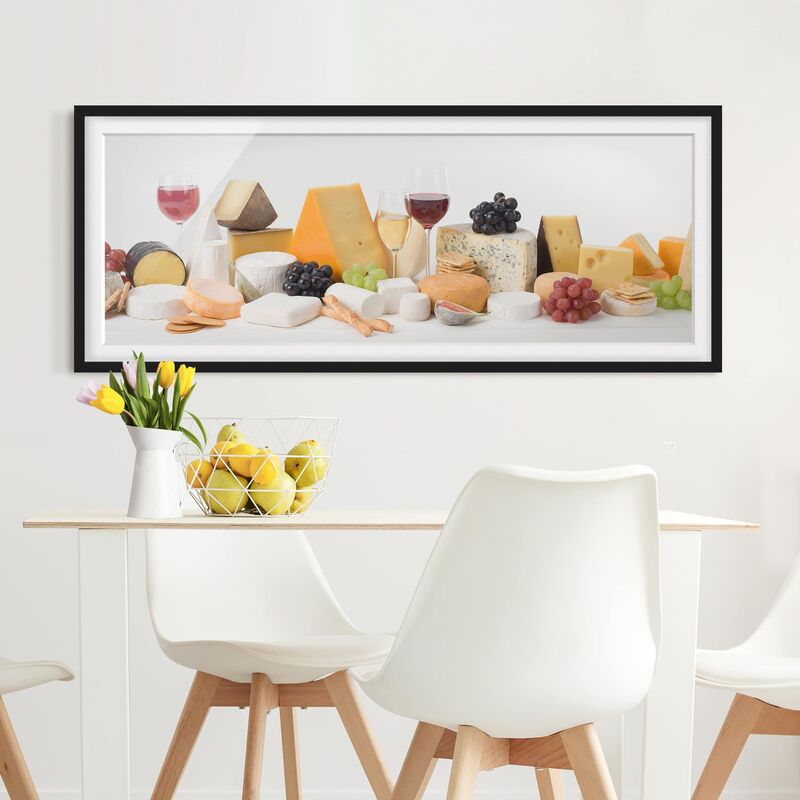 Póster enmarcado - Variazioni Del Formaggio Dimensión LxA: 40cm x 100cm, Marco: Negro
Póster enmarcado - Variazioni Del Formaggio Dimensión LxA: 40cm x 100cm, Marco: Negro
