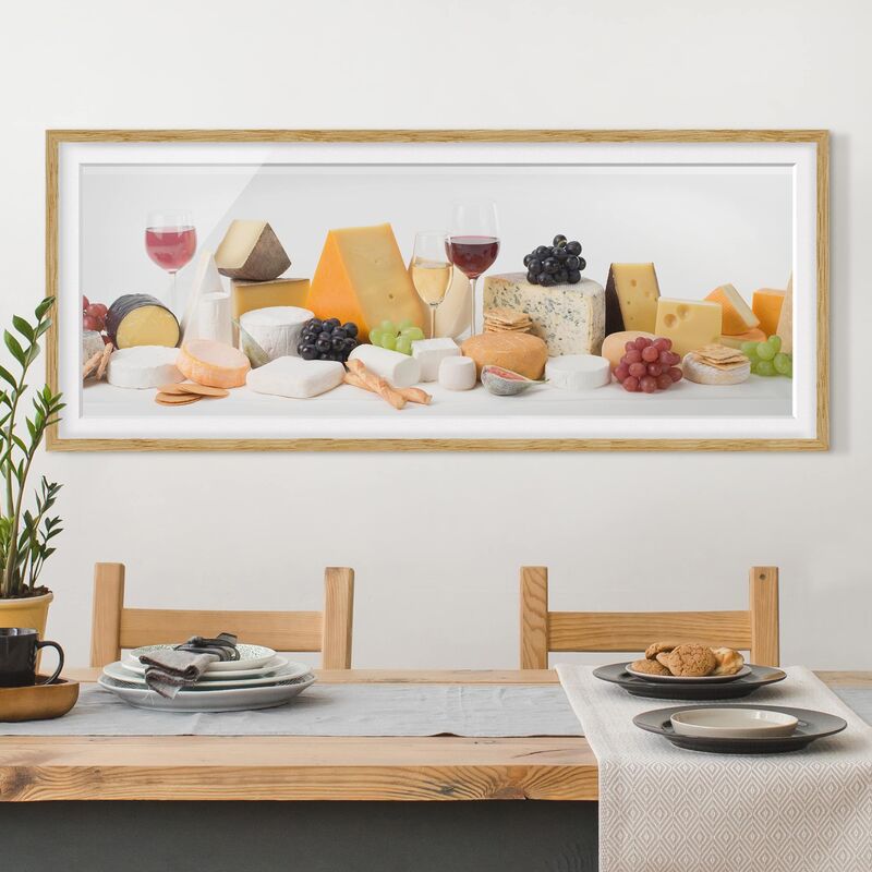 Póster enmarcado - Variazioni Del Formaggio Dimensión LxA: 50cm x 130cm, Marco: Roble
Póster enmarcado - Variazioni Del Formaggio Dimensión LxA: 50cm x 130cm, Marco: Roble