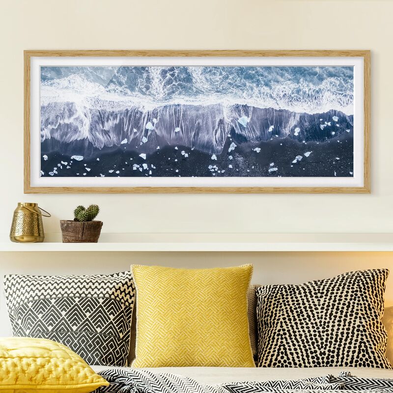 Póster enmarcado - Veduta aerea - Jökulsárlón in Islanda Dimensión LxA: 30cm x 75cm, Marco: Roble
Póster enmarcado - Veduta aerea - Jökulsárlón in Islanda Dimensión LxA: 30cm x 75cm, Marco: Roble