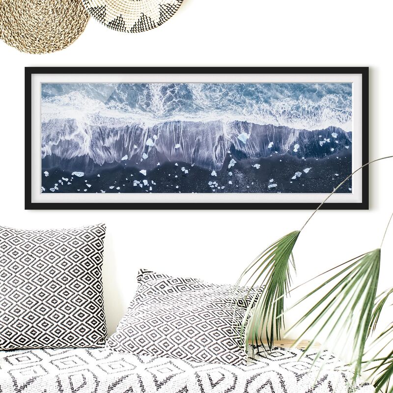 Póster enmarcado - Veduta aerea - Jökulsárlón in Islanda Dimensión LxA: 30cm x 75cm, Marco: Negro
Póster enmarcado - Veduta aerea - Jökulsárlón in Islanda Dimensión LxA: 30cm x 75cm, Marco: Negro
