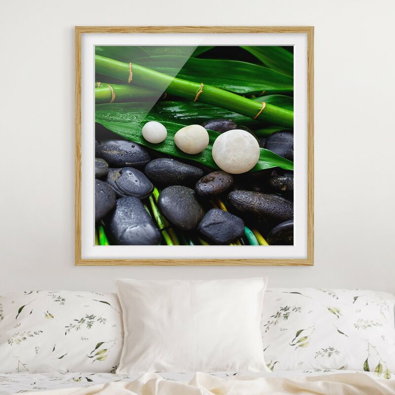Póster enmarcado - Verde bambù con Pietre Zen Dimensión LxA: 50cm x 50cm, Marco: Roble
Póster enmarcado - Verde bambù con Pietre Zen Dimensión LxA: 50cm x 50cm, Marco: Roble