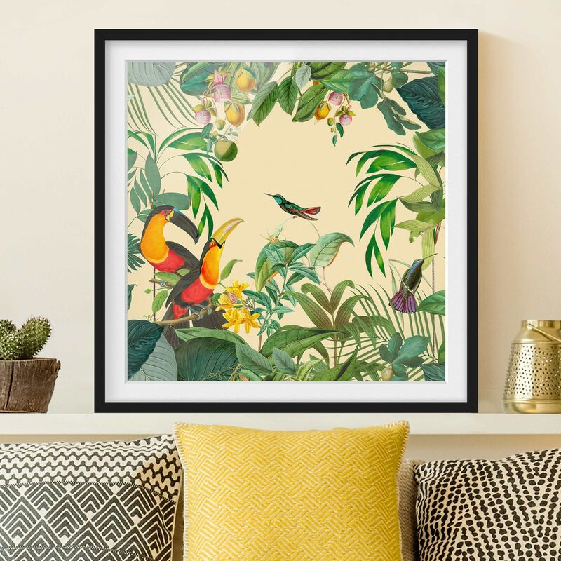 Póster enmarcado - Vintage Collage - Birds In The Jungle Dimensión LxA: 30cm x 30cm, Marco: Negro
Póster enmarcado - Vintage Collage - Birds In The Jungle Dimensión LxA: 30cm x 30cm, Marco: Negro