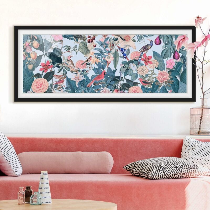 Póster enmarcado - Vintage Collage - Bird Garden Dimensión LxA: 20cm x 50cm, Marco: Negro
Póster enmarcado - Vintage Collage - Bird Garden Dimensión LxA: 20cm x 50cm, Marco: Negro