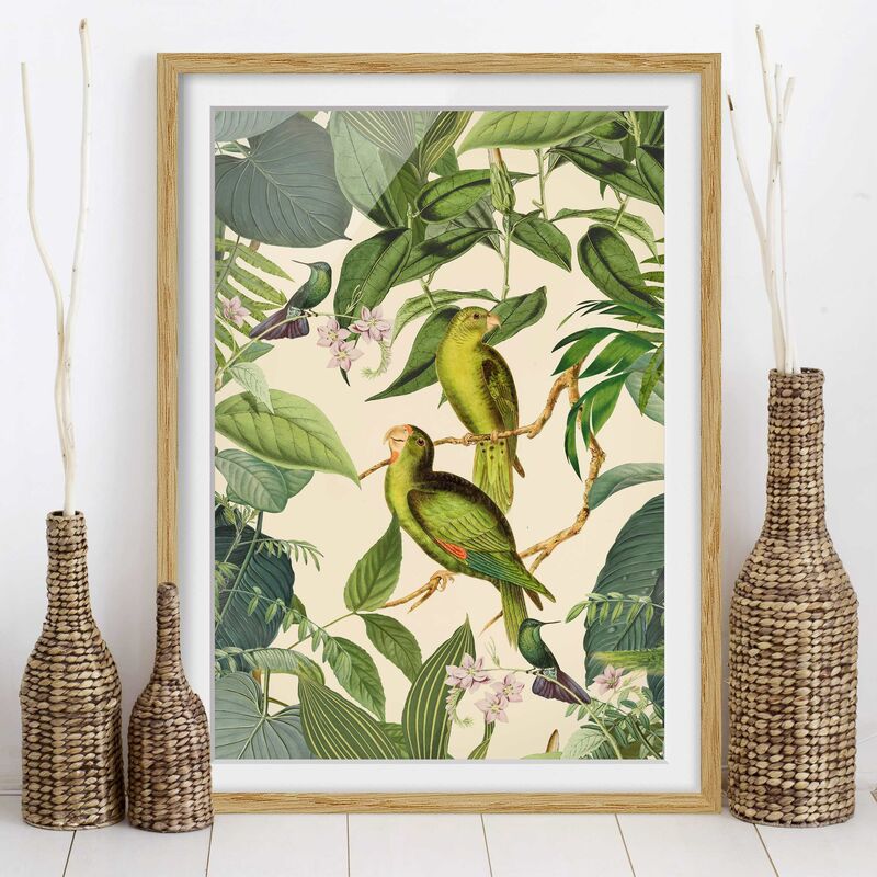Póster enmarcado - Vintage Collage - Pappagalli In The Jungle Dimensión LxA: 55cm x 40cm, Marco: Roble
Póster enmarcado - Vintage Collage - Pappagalli In The Jungle Dimensión LxA: 55cm x 40cm, Marco: Roble