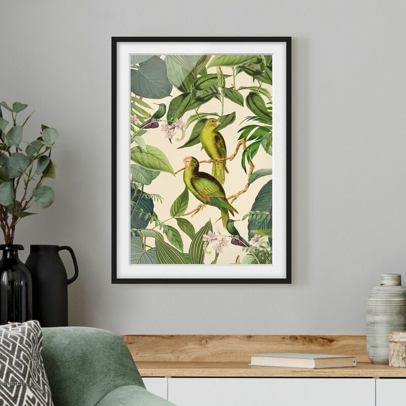 Póster enmarcado - Vintage Collage - Pappagalli In The Jungle Dimensión LxA: 40cm x 30cm, Marco: Negro
Póster enmarcado - Vintage Collage - Pappagalli In The Jungle Dimensión LxA: 40cm x 30cm, Marco: Negro