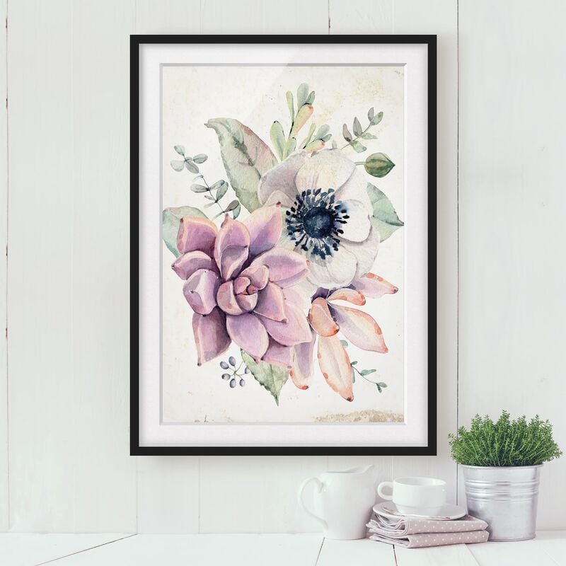 Póster enmarcado - Watercolor Flower Cottage Dimensión LxA: 40cm x 30cm, Marco: Negro
Póster enmarcado - Watercolor Flower Cottage Dimensión LxA: 40cm x 30cm, Marco: Negro