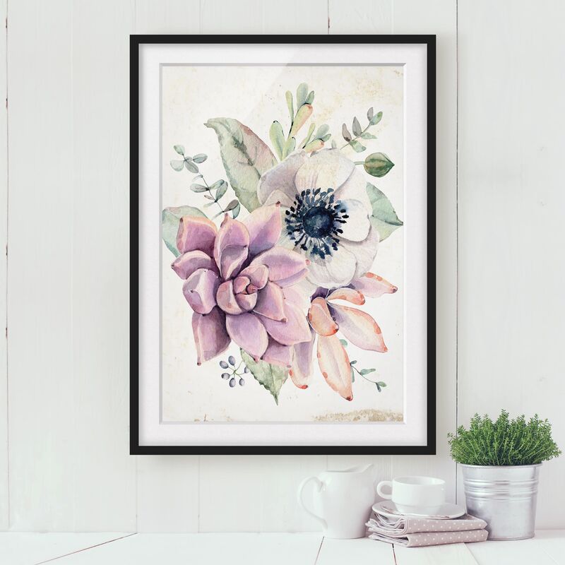 Póster enmarcado - Watercolor Flower Cottage Dimensión LxA: 100cm x 70cm, Marco: Negro
Póster enmarcado - Watercolor Flower Cottage Dimensión LxA: 100cm x 70cm, Marco: Negro