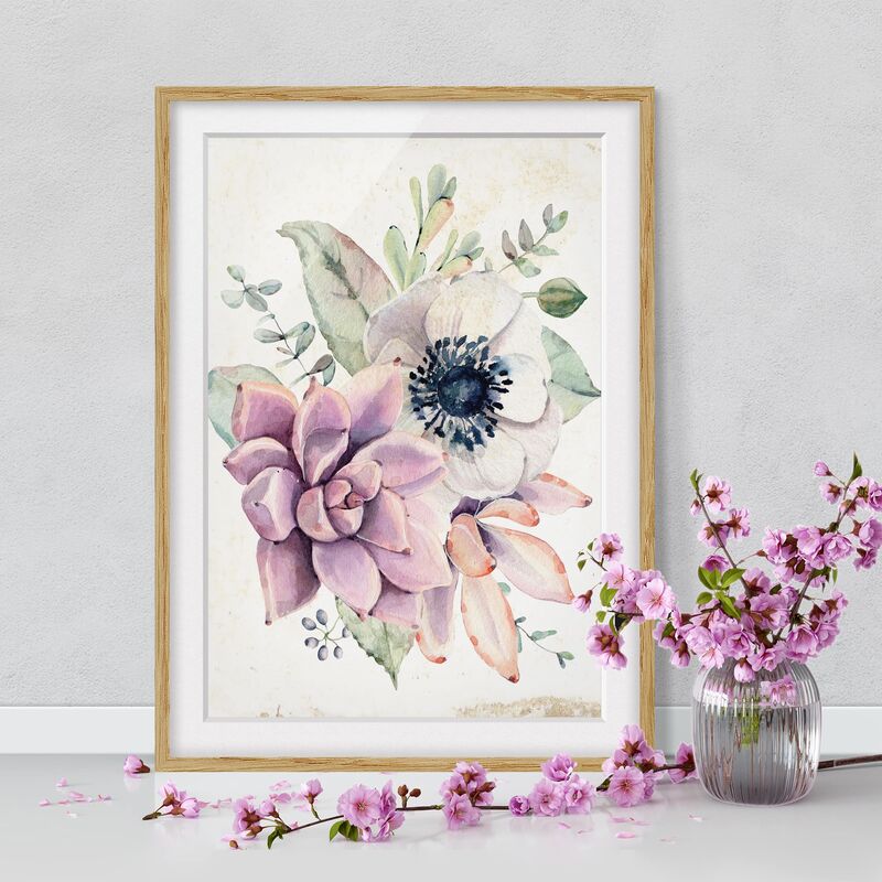 Póster enmarcado - Watercolor Flower Cottage Dimensión LxA: 100cm x 70cm, Marco: Roble
Póster enmarcado - Watercolor Flower Cottage Dimensión LxA: 100cm x 70cm, Marco: Roble