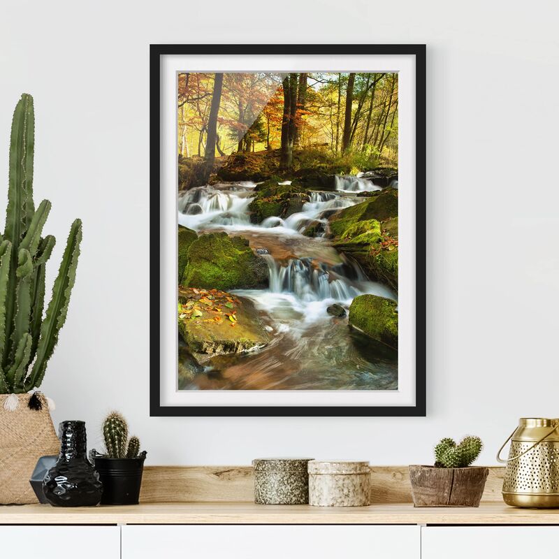 Póster enmarcado - Waterfall Autumnal Forest Dimensión LxA: 70cm x 50cm, Marco: Negro
Póster enmarcado - Waterfall Autumnal Forest Dimensión LxA: 70cm x 50cm, Marco: Negro