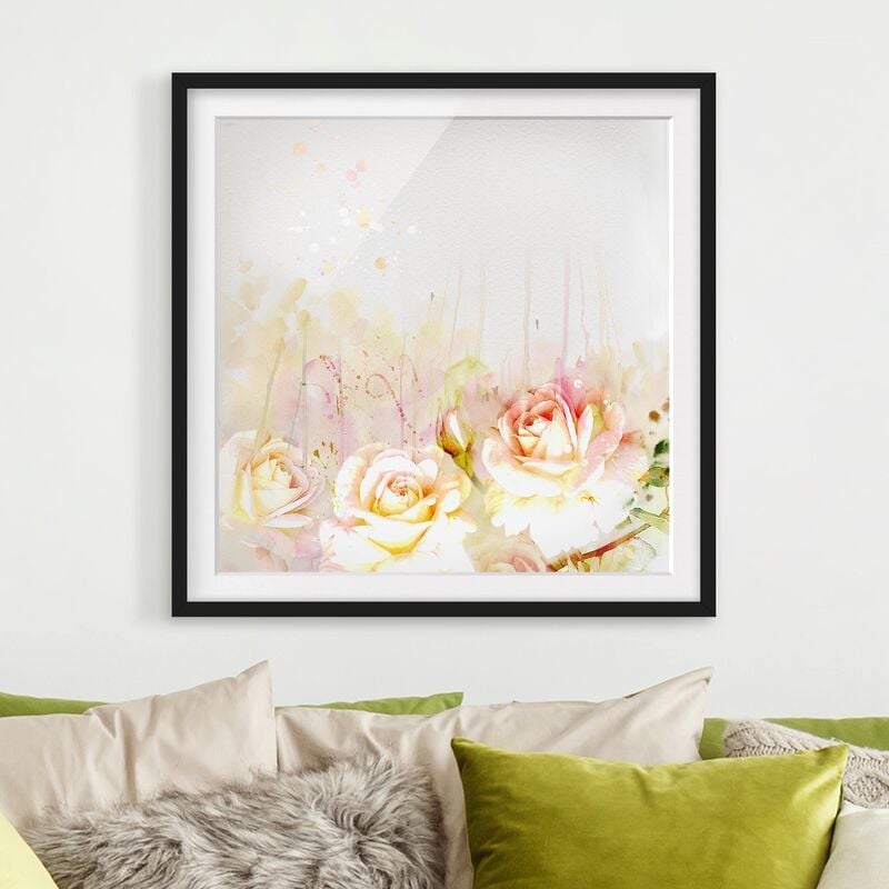 Póster enmarcado - Watercolor Flowers Roses Dimensión LxA: 50cm x 50cm, Marco: Negro
Póster enmarcado - Watercolor Flowers Roses Dimensión LxA: 50cm x 50cm, Marco: Negro