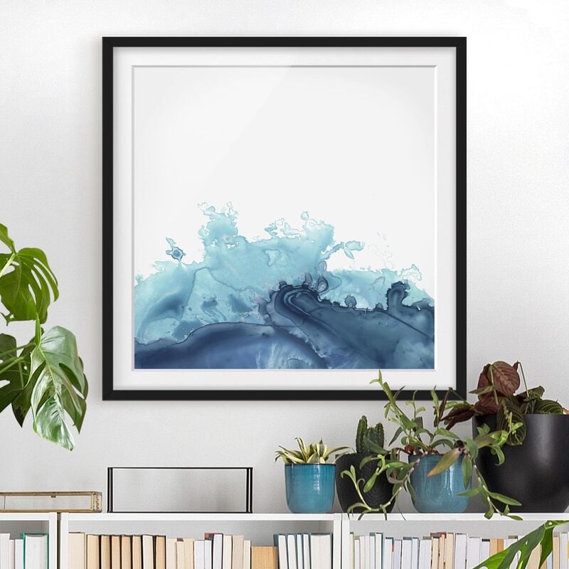 Póster enmarcado - Wave Watercolor Blue I Dimensión LxA: 50cm x 50cm, Marco: Negro
Póster enmarcado - Wave Watercolor Blue I Dimensión LxA: 50cm x 50cm, Marco: Negro