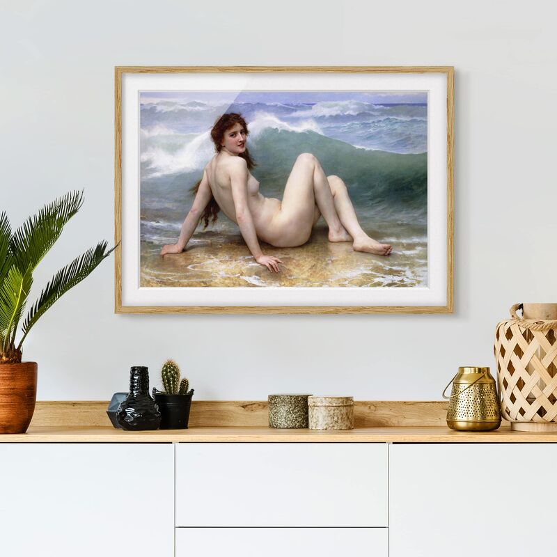 Póster enmarcado - William Adolphe Bouguereau - The Wave Dimensión LxA: 40cm x 55cm, Marco: Roble
Póster enmarcado - William Adolphe Bouguereau - The Wave Dimensión LxA: 40cm x 55cm, Marco: Roble
