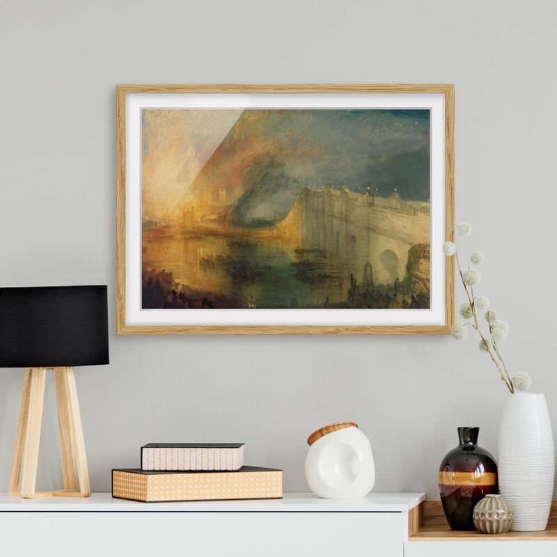 Póster enmarcado - William Turner - Parliament On Fire Dimensión LxA: 40cm x 55cm, Marco: Roble
Póster enmarcado - William Turner - Parliament On Fire Dimensión LxA: 40cm x 55cm, Marco: Roble