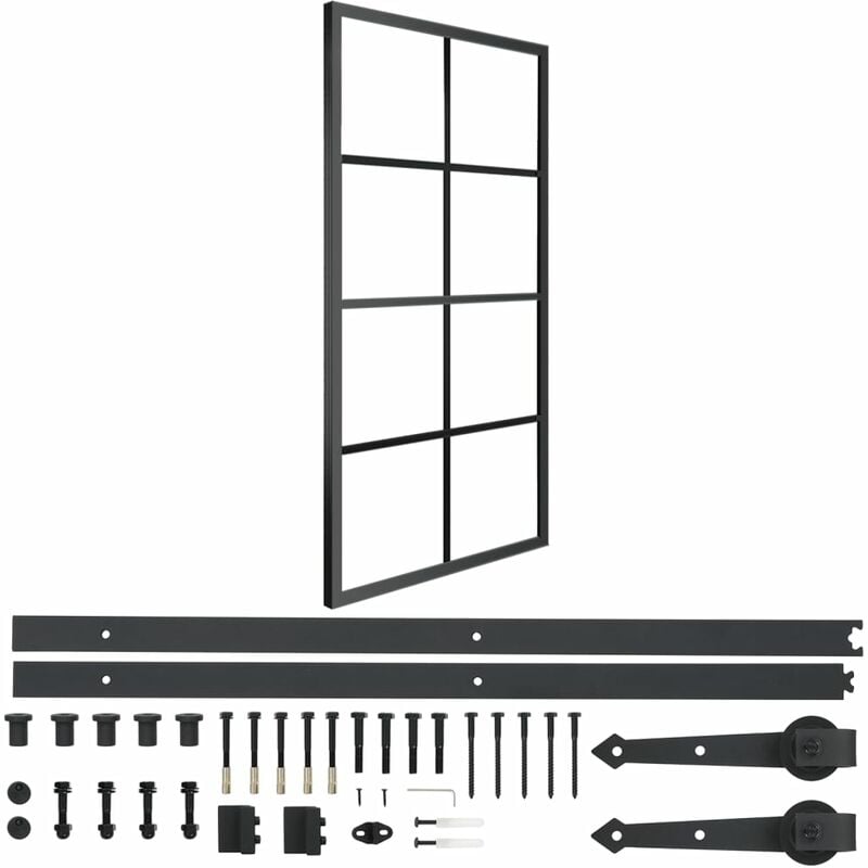 Youthup - Puerta corredera de aluminio y vidrio ESG con herrajes 90x205cm - Negro
Youthup - Puerta corredera de aluminio y vidrio ESG con herrajes 90x205cm - Negro