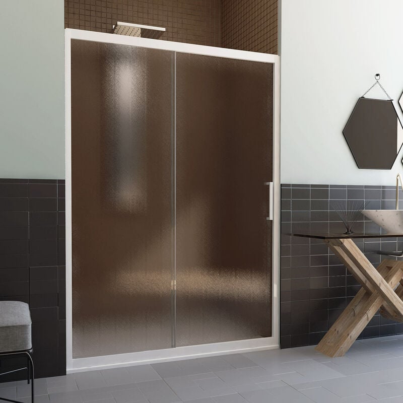 Puerta de ducha frontal de pvc perfil blanco h 190 mod. Glax 1 Hoja 120 cm vidrio impreso
Puerta de ducha frontal de pvc perfil blanco h 190 mod. Glax 1 Hoja 120 cm vidrio impreso