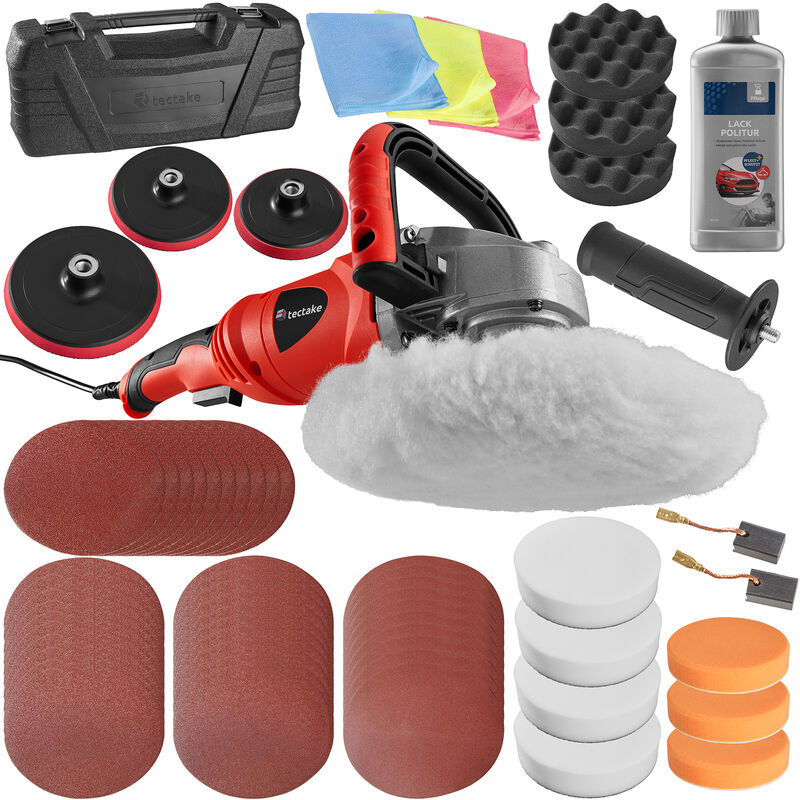 Pulidora con mango giratorio 1400W - set de máquina de pulido, máquina pulidora con conjunto de accesorios, platos de rotación con esponjas de pulido
Pulidora con mango giratorio 1400W - set de máquina de pulido, máquina pulidora con conjunto de accesorios, platos de rotación con esponjas de pulido