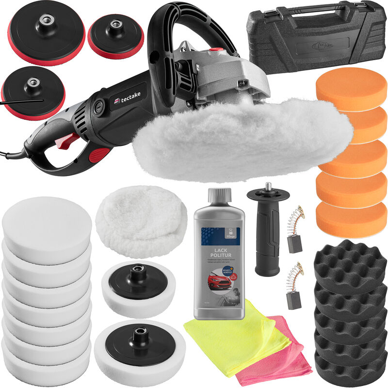 Pulidora con mango giratorio 1500W - set de máquina de pulido, máquina pulidora con conjunto de accesorios, platos de rotación con esponjas de pulido
Pulidora con mango giratorio 1500W - set de máquina de pulido, máquina pulidora con conjunto de accesorios, platos de rotación con esponjas de pulido