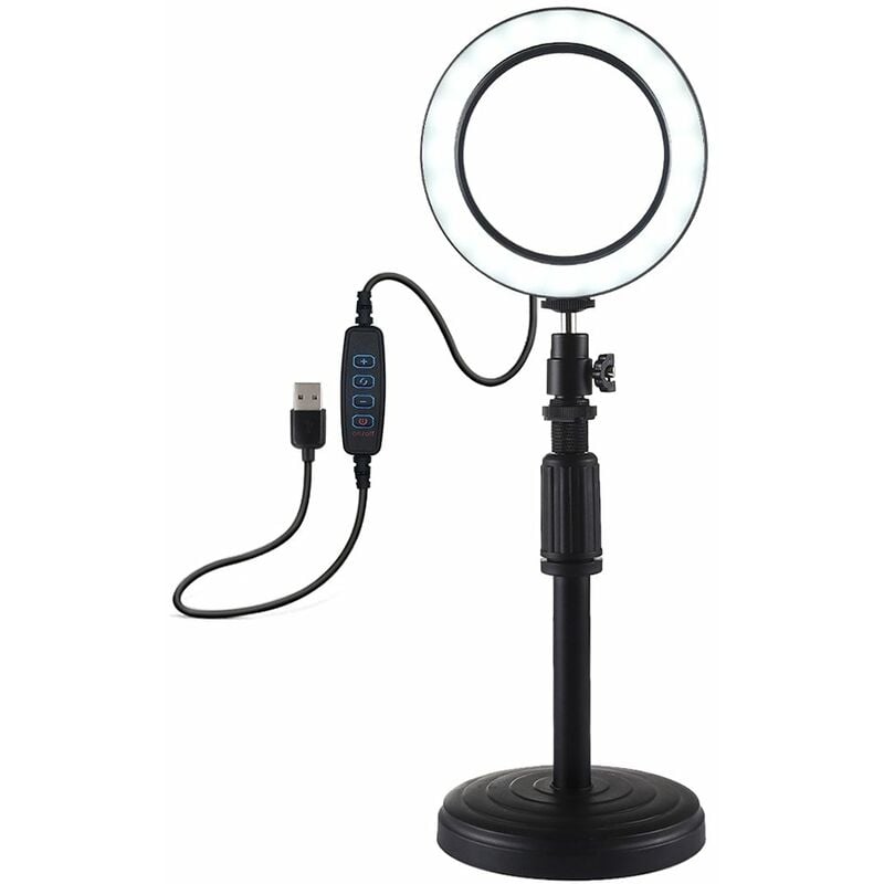 PULUZ 4.6 "Anillo de luz LED regulable 3 modos de iluminacion Brillo ajustable para transmision en vivo Fotografia Selfie Grabacion de video con
PULUZ 4.6 "Anillo de luz LED regulable 3 modos de iluminacion Brillo ajustable para transmision en vivo Fotografia Selfie Grabacion de video con