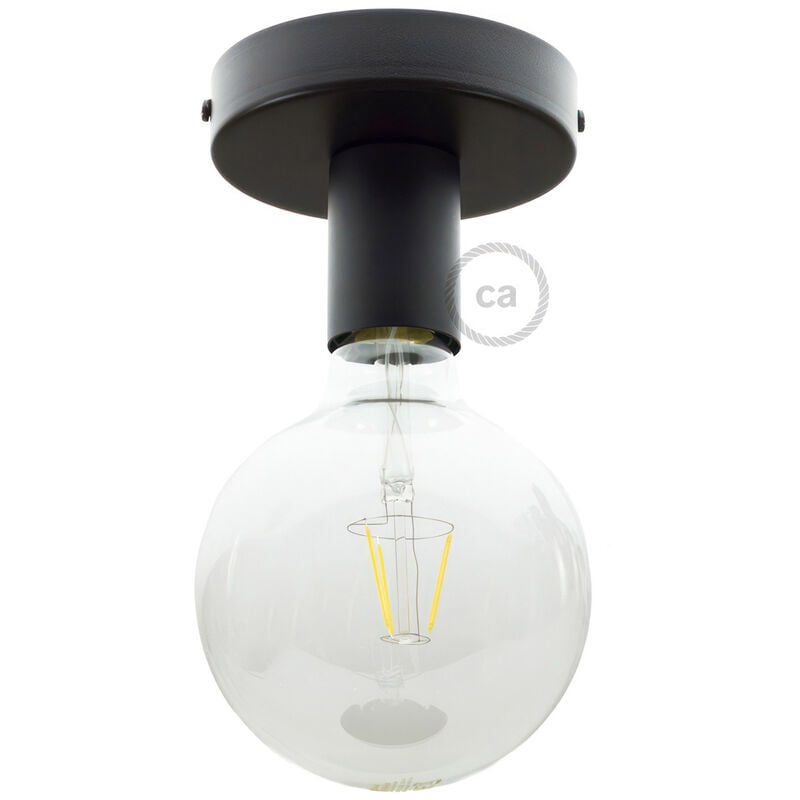Creative Cables - Punto de luz Metal, lámpara de pared o techo | Sin bombilla - Negro - Negro
Creative Cables - Punto de luz Metal, lámpara de pared o techo | Sin bombilla - Negro - Negro