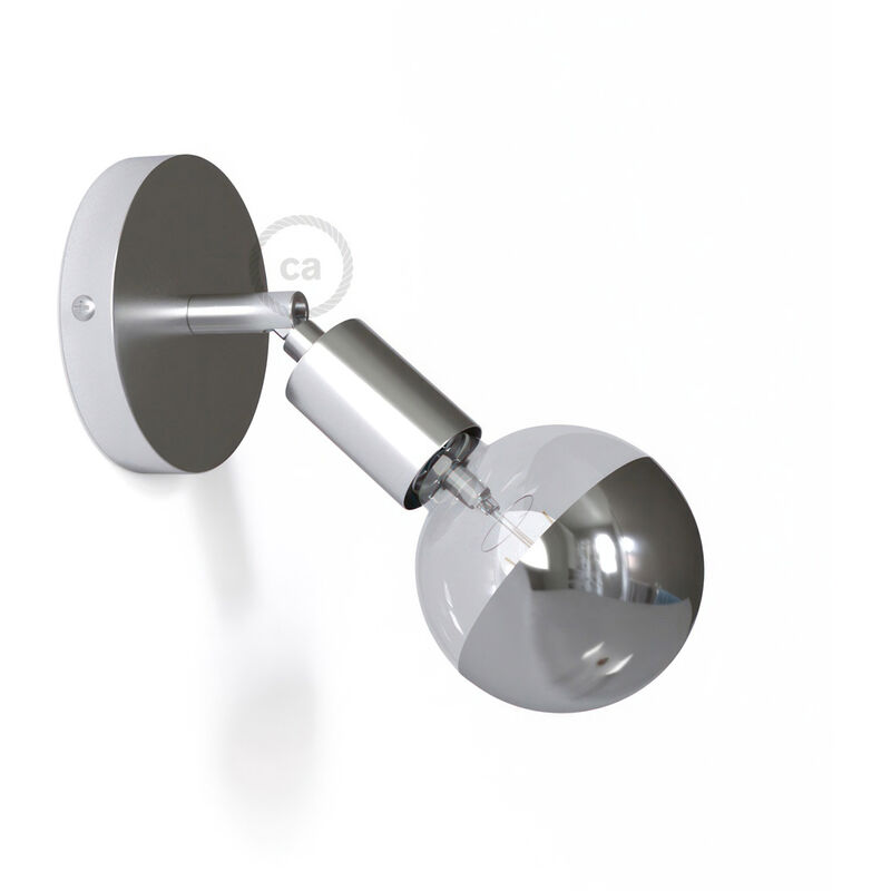 Creative Cables - Punto de luz orientable Metal 90º, lámpara de pared o techo | Sin bombilla - Cromo - Cromo
Creative Cables - Punto de luz orientable Metal 90º, lámpara de pared o techo | Sin bombilla - Cromo - Cromo