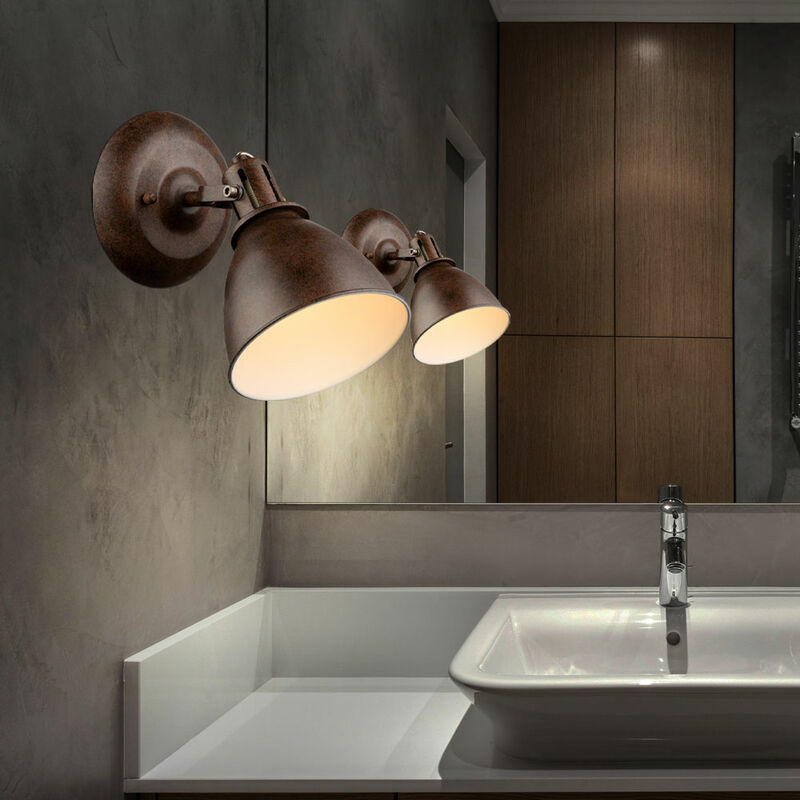 Foco de pared, giratorio, con foco de luz estilo casa de campo color óxido en un juego que incluye bombillas LED
Foco de pared, giratorio, con foco de luz estilo casa de campo color óxido en un juego que incluye bombillas LED