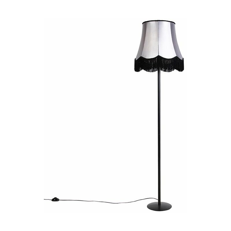 QAZQA Clásico/Antiguo Lámpara de pie retro negra pantalla GRANNY gris/negra 45cm - SIMPLO Acero /Textil Cilíndra /Alargada /Redonda Adecuado para LED
QAZQA Clásico/Antiguo Lámpara de pie retro negra pantalla GRANNY gris/negra 45cm - SIMPLO Acero /Textil Cilíndra /Alargada /Redonda Adecuado para LED